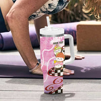 Personalized Japanese Kawaii Sushi Roll Tumbler With Handle Wagara Palaka Pattern LT9 - Polynesian Pride