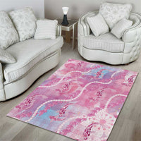 Japanese Koi Fish Area Rug Pink Wagara Palaka Honohono Pikake Lei LT9 - Polynesian Pride