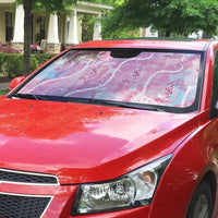 Japanese Koi Fish Auto Sun Shade Pink Wagara Palaka Honohono Pikake Lei LT9 - Polynesian Pride