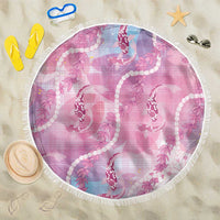 Japanese Koi Fish Beach Blanket Pink Wagara Palaka Honohono Pikake Lei LT9 One Size 150cm Pink - Polynesian Pride
