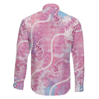 Japanese Koi Fish Family Matching Off Shoulder Maxi Dress and Hawaiian Shirt Pink Wagara Palaka Honohono Pikake Lei
