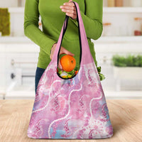 Japanese Koi Fish Grocery Bag Pink Wagara Palaka Honohono Pikake Lei LT9 - Polynesian Pride