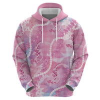 Japanese Koi Fish Hoodie Pink Wagara Palaka Honohono Pikake Lei LT9 - Polynesian Pride