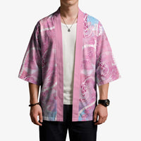 Japanese Koi Fish Kimono Pink Wagara Palaka Honohono Pikake Lei LT9 - Polynesian Pride