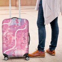 Japanese Koi Fish Luggage Cover Pink Wagara Palaka Honohono Pikake Lei LT9 Pink - Polynesian Pride