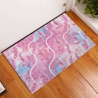Japanese Koi Fish Rubber Doormat Pink Wagara Palaka Honohono Pikake Lei LT9 - Polynesian Pride