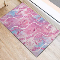 Japanese Koi Fish Rubber Doormat Pink Wagara Palaka Honohono Pikake Lei LT9 - Polynesian Pride