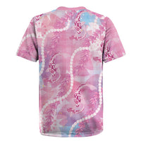 Japanese Koi Fish Rugby Jersey Pink Wagara Palaka Honohono Pikake Lei LT9 - Polynesian Pride