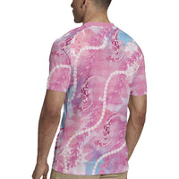 Japanese Koi Fish Rugby Jersey Pink Wagara Palaka Honohono Pikake Lei LT9 - Polynesian Pride
