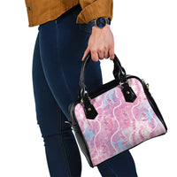 Japanese Koi Fish Shoulder Handbag Pink Wagara Palaka Honohono Pikake Lei LT9 - Polynesian Pride