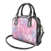 Japanese Koi Fish Shoulder Handbag Pink Wagara Palaka Honohono Pikake Lei LT9 - Polynesian Pride