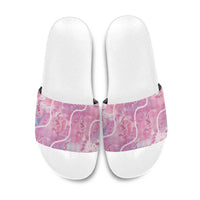 Japanese Koi Fish Slide Sandals Pink Wagara Palaka Honohono Pikake Lei LT9 Pink - Polynesian Pride
