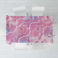 Japanese Koi Fish Tablecloth Pink Wagara Palaka Honohono Pikake Lei LT9 Pink - Polynesian Pride
