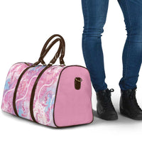 Japanese Koi Fish Travel Bag Pink Wagara Palaka Honohono Pikake Lei LT9 - Polynesian Pride