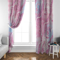 Japanese Koi Fish Window Curtain Pink Wagara Palaka Honohono Pikake Lei LT9 - Polynesian Pride