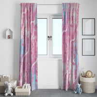 Japanese Koi Fish Window Curtain Pink Wagara Palaka Honohono Pikake Lei LT9 - Polynesian Pride