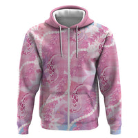 Japanese Koi Fish Zip Hoodie Pink Wagara Palaka Honohono Pikake Lei LT9 Zip Hoodie Pink - Polynesian Pride