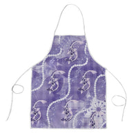Japanese Koi Fish Apron Purple Wagara Palaka Honohono Pikake Lei LT9 Purple - Polynesian Pride