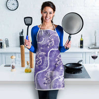 Japanese Koi Fish Apron Purple Wagara Palaka Honohono Pikake Lei LT9 - Polynesian Pride