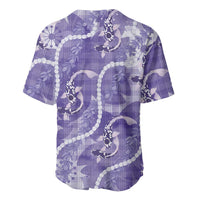 Japanese Koi Fish Baseball Jersey Purple Wagara Palaka Honohono Pikake Lei LT9 - Polynesian Pride