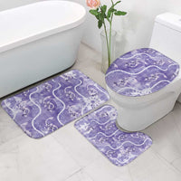 Japanese Koi Fish Bathroom Set Purple Wagara Palaka Honohono Pikake Lei LT9 - Polynesian Pride