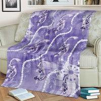 Japanese Koi Fish Blanket Purple Wagara Palaka Honohono Pikake Lei LT9 - Polynesian Pride