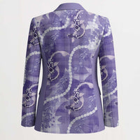 Japanese Koi Fish Blazer Purple Wagara Palaka Honohono Pikake Lei LT9 - Polynesian Pride