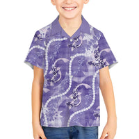 Japanese Koi Fish Family Matching Tank Maxi Dress and Hawaiian Shirt Purple Wagara Palaka Honohono Pikake Lei