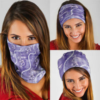 Japanese Koi Fish Neck Gaiter Purple Wagara Palaka Honohono Pikake Lei LT9 - Polynesian Pride