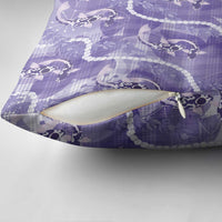 Japanese Koi Fish Pillow Cover Purple Wagara Palaka Honohono Pikake Lei LT9 - Polynesian Pride