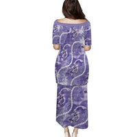 Japanese Koi Fish Puletasi Purple Wagara Palaka Honohono Pikake Lei LT9 - Polynesian Pride