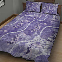Japanese Koi Fish Quilt Bed Set Purple Wagara Palaka Honohono Pikake Lei LT9 - Polynesian Pride