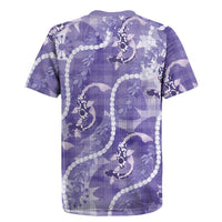 Japanese Koi Fish Rugby Jersey Purple Wagara Palaka Honohono Pikake Lei LT9 - Polynesian Pride