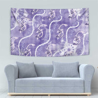 Japanese Koi Fish Tapestry Purple Wagara Palaka Honohono Pikake Lei LT9 - Polynesian Pride