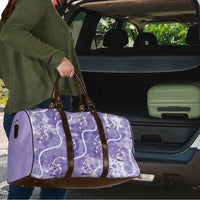 Japanese Koi Fish Travel Bag Purple Wagara Palaka Honohono Pikake Lei