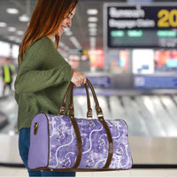 Japanese Koi Fish Travel Bag Purple Wagara Palaka Honohono Pikake Lei