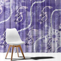 Japanese Koi Fish Window Curtain Purple Wagara Palaka Honohono Pikake Lei LT9 - Polynesian Pride