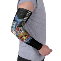 Personalized Japanese Koi Fish Ramen Arm Sleeves Aloha Shark Kakau Pattern LT9 - Polynesian Pride