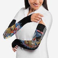 Personalized Japanese Koi Fish Ramen Arm Sleeves Aloha Shark Kakau Pattern LT9 - Polynesian Pride