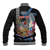 Personalized Japanese Koi Fish Ramen Baseball Jacket Aloha Shark Kakau Pattern LT9 - Polynesian Pride