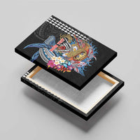 Personalized Japanese Koi Fish Ramen Canvas Wall Art Aloha Shark Kakau Pattern LT9 - Polynesian Pride