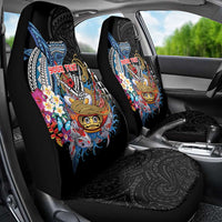 Personalized Japanese Koi Fish Ramen Car Seat Cover Aloha Shark Kakau Pattern LT9 - Polynesian Pride