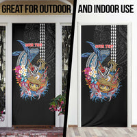 Personalized Japanese Koi Fish Ramen Door Cover Aloha Shark Kakau Pattern LT9 - Polynesian Pride