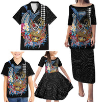Personalized Japanese Koi Fish Ramen Family Matching Puletasi and Hawaiian Shirt Aloha Shark Kakau Pattern LT9 - Polynesian Pride