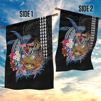 Personalized Japanese Koi Fish Ramen Garden Flag Aloha Shark Kakau Pattern LT9 - Polynesian Pride