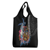 Personalized Japanese Koi Fish Ramen Grocery Bag Aloha Shark Kakau Pattern LT9 - Polynesian Pride
