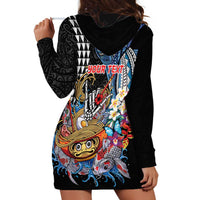 Personalized Japanese Koi Fish Ramen Hoodie Dress Aloha Shark Kakau Pattern LT9 - Polynesian Pride