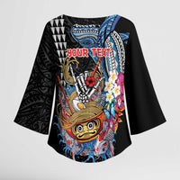 Personalized Japanese Koi Fish Ramen Kimono Sleeve Blouse Aloha Shark Kakau Pattern LT9 - Polynesian Pride