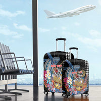 Personalized Japanese Koi Fish Ramen Luggage Cover Aloha Shark Kakau Pattern LT9 - Polynesian Pride