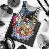 Personalized Japanese Koi Fish Ramen Men Tank Top Aloha Shark Kakau Pattern LT9 - Polynesian Pride